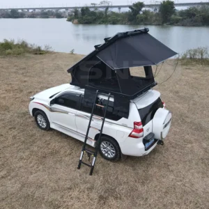 4×4 X Frame Rooftop Tent Aluminum Hard Shell 320gsm Fabric with Ladder