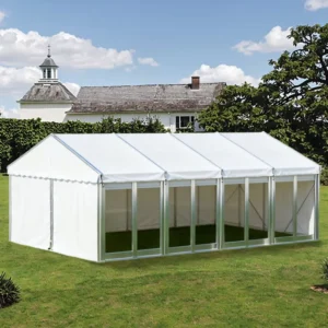 4×6 m Outdoor Wedding Party Tent, 24-Person Capacity, PVC, Optional Drapery Lining
