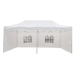 4x6m Aluminum Frame Wedding Canopy Tent Polyester Fabric with Windows for Garden Parties