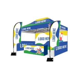 4x6m Heavy-Duty Water-Resistant 600D Custom Logo Roof Canopy Outdoor Easy up Lightweight Gazebo Folding Tent With Walls