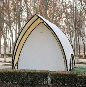 5*7 Outdoor Desert Glamping Luxury Hotel Tent Waterproof Camping Safari Resort Tent with Bedroom Sailing Shape Restaurant Tent