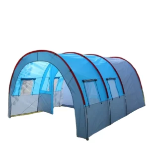 5-8 Person 1 Living Room Four-Season Camouflage Tunnel Tent Waterproof 2000-3000mm Oxford Fabric for Family Group Camping