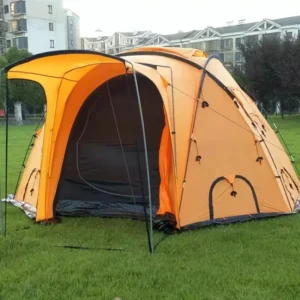 5-8 Person Double-Layer 3-Season Waterproof Outdoor Dome Camping Tent with Automatic Setup and One Bedroom