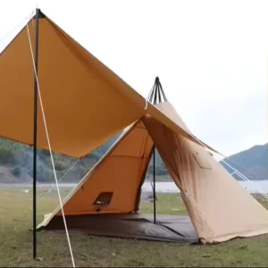 5-8 Person Luxury Outdoor Tent Large Space Camping Tent with Awning High Quality Waterproof Pyramid Tent