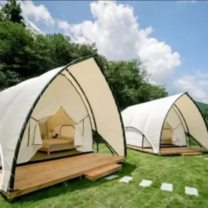 5*9*4m High Quality Sailcloth Luxury Glamping Tent Safari Tent Outdoor Glamping Tents for Family Use Luxury Outdoor Big Tents