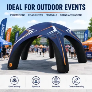 5-Min Setup Inflatable Event Tent Waterproof Advertising Air Dome Internal Blower Custom Branding Marketing CE Certified