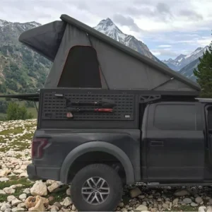 5.5ft & 6ft Slide On Oxford Fabric Pickup Canopy Tent Modern Popup Truck Camper with Stocks for F150 Tacoma