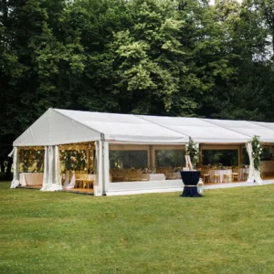 50 People Luxury Small Gable Marquee Tent Wind Resistant for Intimate Wedding Party