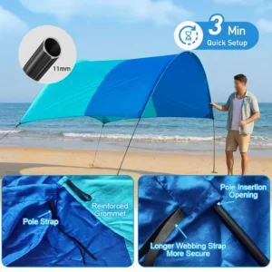 500*300cm Family Folding Camping Pop-Up Canopy Beach Tarp Tent
