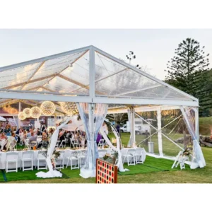 500 800 1000 People Luxury Clear Roof PVC Wedding Marquee Tents Aluminum Alloy Frame Four-Season Waterproof for Wedding Parties