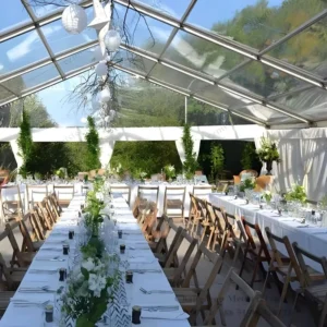 50–100-Person Clear-Panel Wedding Tent
