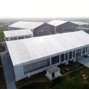 50x100m White Aluminum Event Tent for Outdoor Church, Warehouse, and Wedding Use
