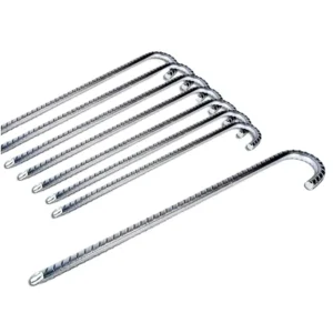 57476A# Customized in Multiple Sizes Durable J-Hook Galvanized Rebar Pegs Tent Anchor Ground Nails for Camping Accessories