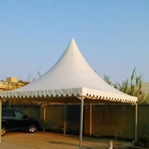 5X5m Outdoor Pagoda Tent Gazebo White Aluminum Frame Canopy Tent For Car Racing Events Tent