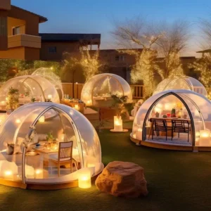 5m Transparent Garden Igloo Glamping House Polycarbonate Geodesic Dome Tent