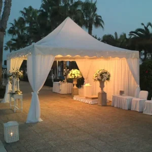 5×5 Pagoda Tent with Durable Aluminum Frame and All-Weather Fabric for Outdoor Weddings Exhibitions and Social Events