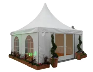 5x5m Luxury PVC Marquee Tent Aluminum Frame Wedding Event Roof Wedding Ceremony Canopy Pinnacle Spire Tent