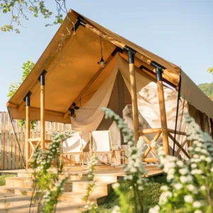 5x7M Canvas Safari Tent for Camping, Resorts, and Trade Shows