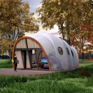 5x7m 6x8m 6x9m 6x10m Cocoon Shape Luxury Glamping Prefab House Tent Outdoor Hotel Camping Tents With Full Decorations