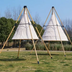 6*6m Lantern Design Summer Waterproof Outdoor Camping Tent Glamping Safari Canvas Fabric Restaurant Bar Group Parties