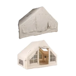6 Family Glamping Waterproof Portable PVC Inflatable Tent Spacious Air Cabin with Pump for 3 4 Persons Outdoor Camping