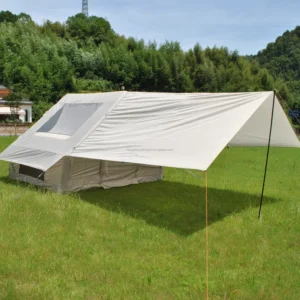 6 Person Inflatable Tent Easy Setup Inflatable Tent with Canopy Large Glamping Tent with Pump 4 Season Air Tent with Skylight