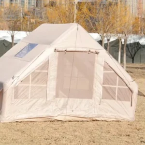 6.3㎡ Inflatable Camping Tent 5000mm Waterproof 210D Polyester Cotton Family Air Tent with Skylight