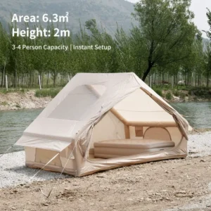 6.3 Oxford Double Layer Inflatable Tent 4 Season Waterproof Automatic Setup Outdoor Camping Travel Glamping Air Beam Low MOQ