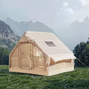 6.3 Square Meter A Frame Glamping Family Tent All Season 3 4 Person Inflatable Tent Outdoor Waterproof Camping Tent