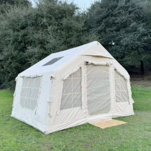 6.3 Square Meters Double Door Skylight Portable Oxford PVC UV Protected Rainproof Glamping Shelter Tent