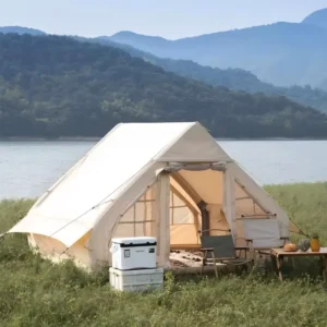6.3-square-meter Oxford Inflatable Camping Tent Waterproof Portable Easy to Set up for 2-3 Person Summer Use