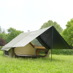 6.3sqm Inflatable Camping Tent Large Space with Awning 1 Open-style Door Large Skylight with 2 Air Vents
