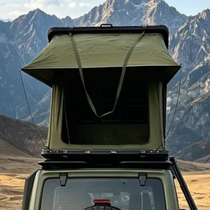600D Oxford Fabric 3000mm+ Waterproof Retractable Aluminium Hard Shell 4×4 Rooftop Camping Tent 2 Person