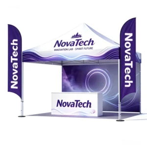 600D Waterproof Fire Retardant UV Resistant Aluminum Frame Thermal Transfer Printed Outdoor Advertising Tent Custom