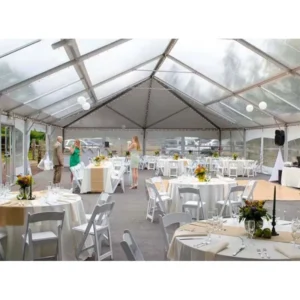 6061-T6 Luxury Wedding Marquee 10x18m Aluminum Frame PVC Fabric UV Resistant Fire Retardant 3000mm Waterproof