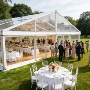 60X50X4m Aluminum Alloy Single Layer PVC Tent Windproof and Snow Resistant Suitable for Parties Weddings Catering