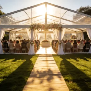 60X70X4m Aluminum Alloy Single Layer PVC Tent Windproof and Snow Resistant Suitable for Parties Weddings Catering