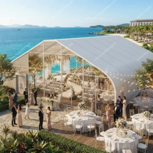 60m-Wide Commercial Aluminum Wedding Tent for Outdoor Ceremonies, Banquets, and Entertainment Venues