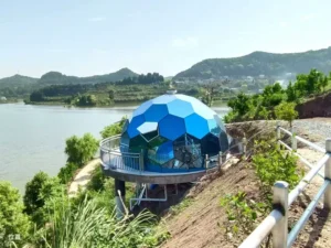 6M 7M 8M Glass Dome Tent Insulated Glass Igloo Dome Tents for Resort Hotels with Hexagon Tempered Glass