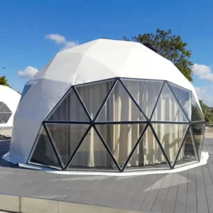 6m 5m 4m Luxury PVC Small Ball Geodesic Glamping Igloo Dome Tent Hotel