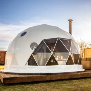6m Dome Outdoor Waterproof Safari Canvas PVC Dome Tent For Glamping