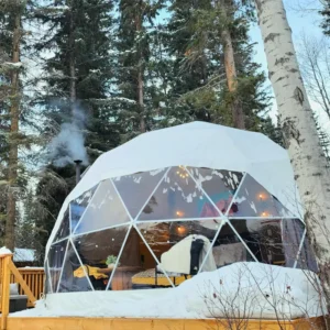 6m Luxury Modern Outdoor Waterproof Igloo House Glamping Dome Tent with PVC Roof Cover