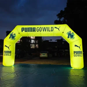 6m Marathon Advertising Inflatable Arch and Party Tent, UV Printed, Rainproof, for Events