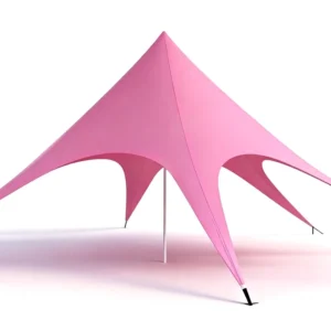 6m Rose Red Single Peak Canopy Factory Price 6x6x3m Large Starry Tent Waterproof Sun Shelter for Outdoor