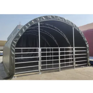 6mx6m Cattle Shelter Livestock Tent Steel Structure PVC Roof Tent Animal Shed Sheep Shelter Shade Dome Storage Shelter