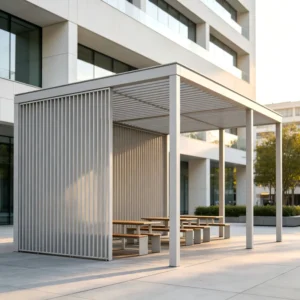 6×3 m Bioclimatic Outdoor Pergola with Remote Control, Louvered Roof, Attached to House