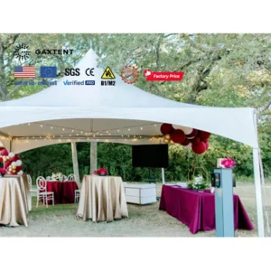 6x6m Aluminium Four-Season Exhibition Tent All Weather PVC/Canvas Canopy Bespoke UV Resistance Windproof Fire Retardant TUV