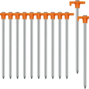 7-Inch T-Shaped Rust-Proof Plastic Extension Tent Pegs