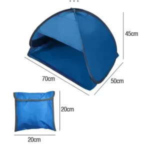 70 x 50 x 45 cm Pop-Up Dog Beach Tent, Waterproof Breathable Sun Shelter with Tent Nails