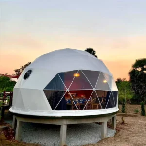 7m Modern Luxury Geodesic Dome Tent Kit with PVC Material Four-Season Waterproof Design for Hotel/Resort Glamping Prefab House